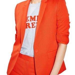Topshop modern fit red suit